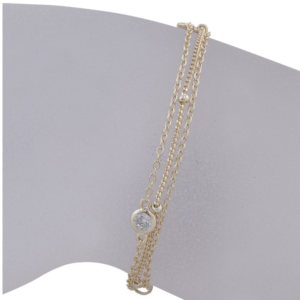 Pulsera Plata Sterling 925 Bañada En Oro 18K - Imagen 2