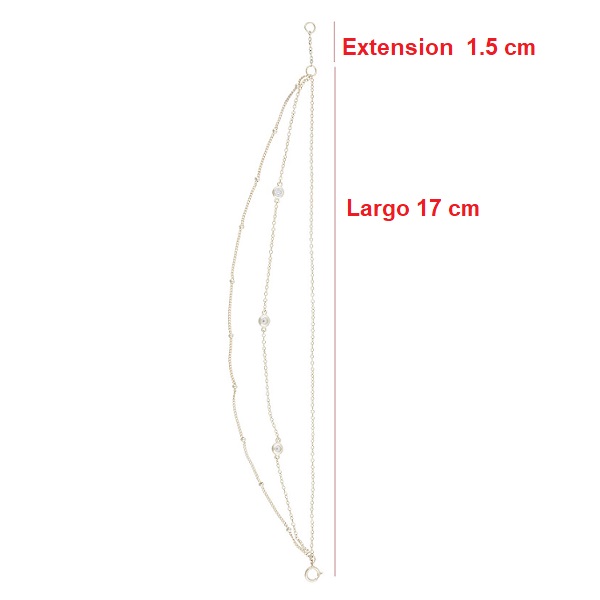 Pulsera Plata Sterling 925 Bañada En Oro 18K - Imagen 3